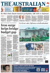 The Australian (Australia) Newspaper Front Page for 18 December 2012