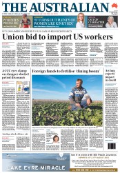 The Australian (Australia) Newspaper Front Page for 18 July 2012