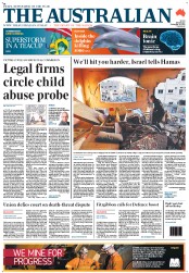 The Australian (Australia) Newspaper Front Page for 19 November 2012