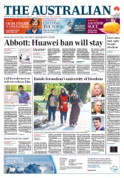 The Australian (Australia) Newspaper Front Page for 1 November 2013