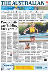 The Australian (Australia) Newspaper Front Page for 1 August 2012