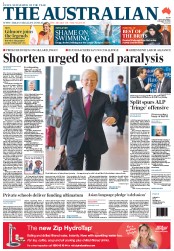 The Australian (Australia) Newspaper Front Page for 20 February 2013