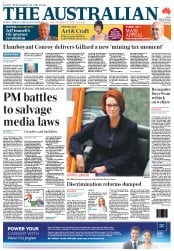 The Australian (Australia) Newspaper Front Page for 20 March 2013