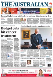 The Australian (Australia) Newspaper Front Page for 21 November 2012
