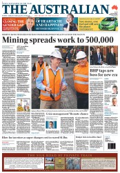 The Australian (Australia) Newspaper Front Page for 21 February 2013