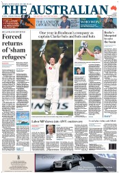 The Australian (Australia) Newspaper Front Page for 23 November 2012