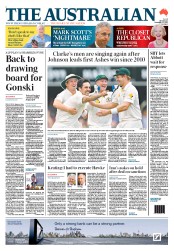 The Australian (Australia) Newspaper Front Page for 25 November 2013