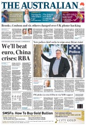 The Australian (Australia) Newspaper Front Page for 25 July 2012