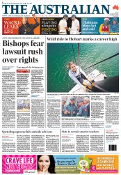 The Australian (Australia) Newspaper Front Page for 26 December 2012