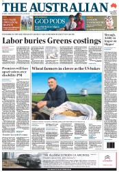 The Australian (Australia) Newspaper Front Page for 26 July 2012