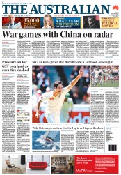 The Australian (Australia) Newspaper Front Page for 27 December 2012