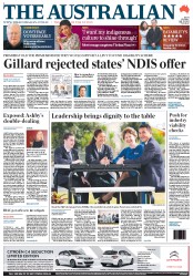 The Australian (Australia) Newspaper Front Page for 27 July 2012
