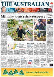 The Australian (Australia) Newspaper Front Page for 28 January 2013