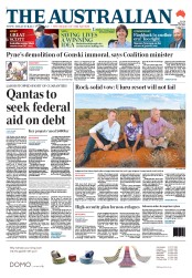 The Australian (Australia) Newspaper Front Page for 29 November 2013