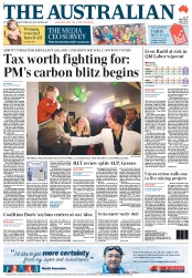 The Australian (Australia) Newspaper Front Page for 2 July 2012