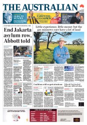 The Australian (Australia) Newspaper Front Page for 30 September 2013