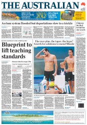 The Australian (Australia) Newspaper Front Page for 31 July 2012