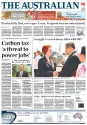 The Australian (Australia) Newspaper Front Page for 3 July 2012