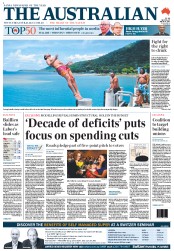 The Australian (Australia) Newspaper Front Page for 4 March 2013