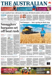 The Australian (Australia) Newspaper Front Page for 6 December 2012