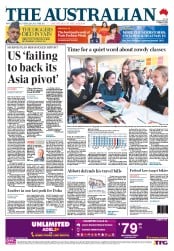 The Australian (Australia) Newspaper Front Page for 9 October 2013