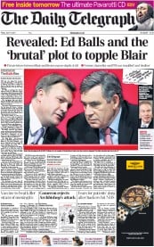 The Daily Telegraph (UK) Newspaper Front Page for 10 June 2011