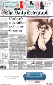 The Daily Telegraph (UK) Newspaper Front Page for 11 January 2017