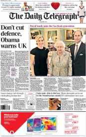 The Daily Telegraph (UK) Newspaper Front Page for 11 February 2015