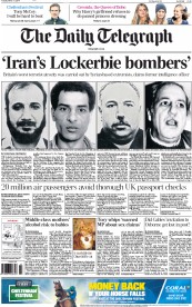 The Daily Telegraph (UK) Newspaper Front Page for 11 March 2014