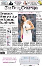 The Daily Telegraph Newspaper Front Page (UK) for 11 September 2014