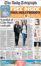 The Daily Telegraph Newspaper Front Page (UK) for 12 October 2013