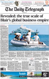 The Daily Telegraph (UK) Newspaper Front Page for 12 June 2015