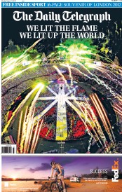The Daily Telegraph (UK) Newspaper Front Page for 13 August 2012