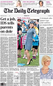 The Daily Telegraph (UK) Newspaper Front Page for 14 June 2012