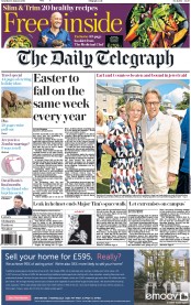 The Daily Telegraph (UK) Newspaper Front Page for 16 January 2016