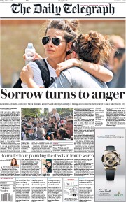 The Daily Telegraph (UK) Newspaper Front Page for 16 June 2017