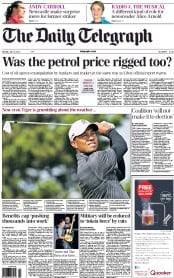 The Daily Telegraph (UK) Newspaper Front Page for 16 July 2012