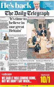 The Daily Telegraph (UK) Newspaper Front Page for 16 July 2018