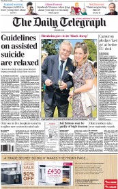 The Daily Telegraph Newspaper Front Page (UK) for 17 October 2014