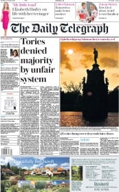The Daily Telegraph (UK) Newspaper Front Page for 17 October 2017