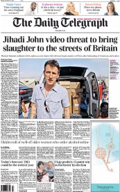 The Daily Telegraph (UK) Newspaper Front Page for 17 November 2014