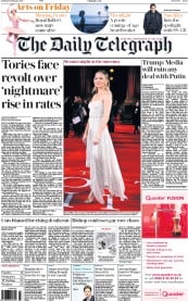 The Daily Telegraph (UK) Newspaper Front Page for 17 February 2017