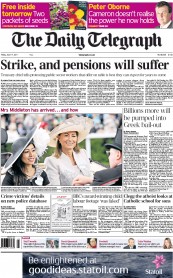 The Daily Telegraph (UK) Newspaper Front Page for 17 June 2011