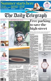 The Daily Telegraph (UK) Newspaper Front Page for 18 July 2015
