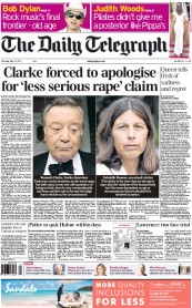 The Daily Telegraph (UK) Newspaper Front Page for 19 May 2011