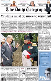 The Daily Telegraph (UK) Newspaper Front Page for 19 June 2015