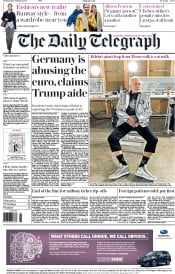 The Daily Telegraph (UK) Newspaper Front Page for 1 February 2017
