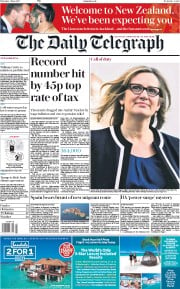 The Daily Telegraph (UK) Newspaper Front Page for 1 June 2017