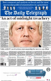 The Daily Telegraph (UK) Newspaper Front Page for 1 July 2016