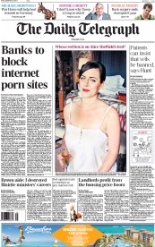 The Daily Telegraph Newspaper Front Page (UK) for 20 September 2013